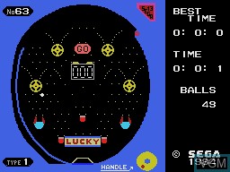 In-game screen of the game Pachinko II on Sega SG-1000