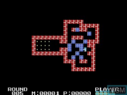 In-game screen of the game Soukoban on Sega SG-1000