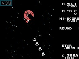 In-game screen of the game Star Jacker on Sega SG-1000