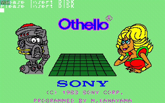 Title screen of the game Othello on Sony SMC-777