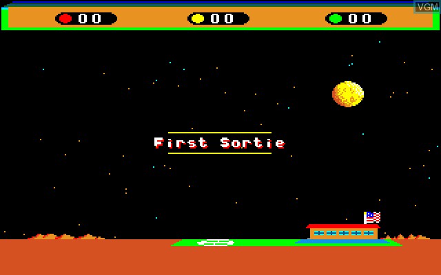 Menu screen of the game Choplifter on Sony SMC-777