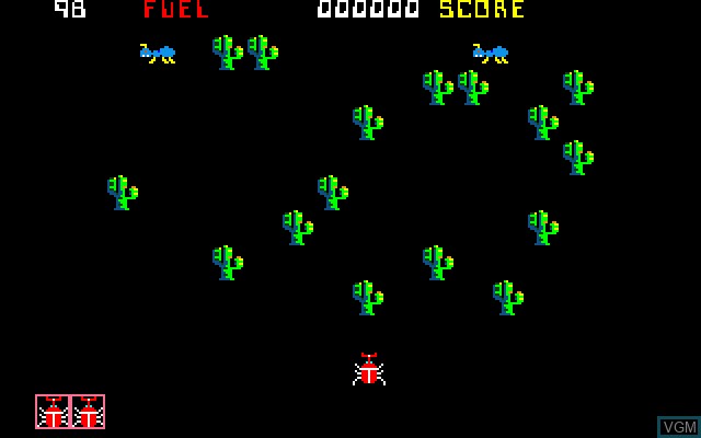In-game screen of the game Bug Attack on Sony SMC-777