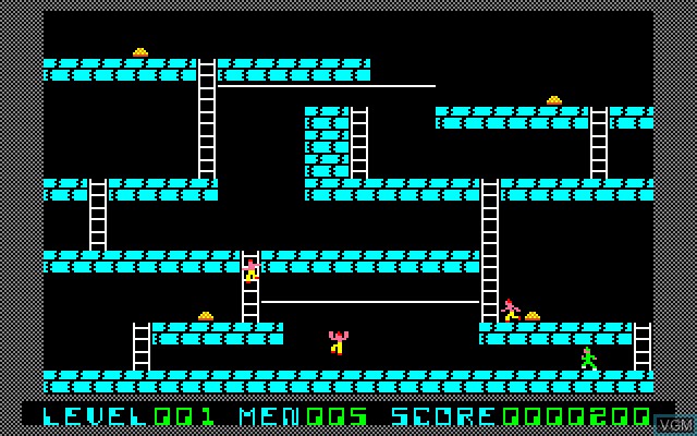 In-game screen of the game Lode Runner on Sony SMC-777