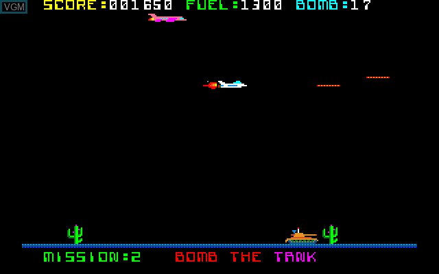 In-game screen of the game Star Blazer on Sony SMC-777