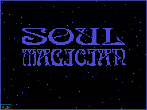 Title screen of the game Soul Magician on MGT Sam Coupé