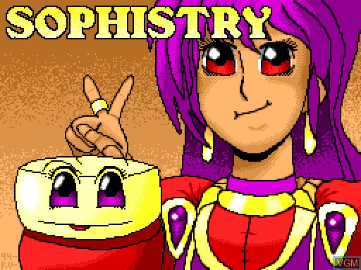 Title screen of the game Sophistry on MGT Sam Coupé