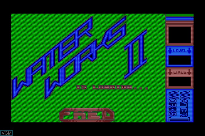 Title screen of the game WaterWorks II on MGT Sam Coupé