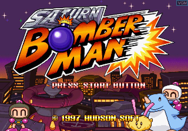 Title screen of the game Saturn Bomberman on Sega Saturn