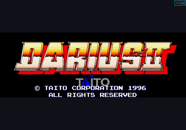 Title screen of the game Darius II on Sega Saturn