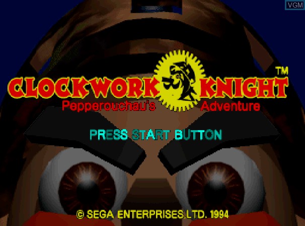 Title screen of the game Clockwork Knight on Sega Saturn