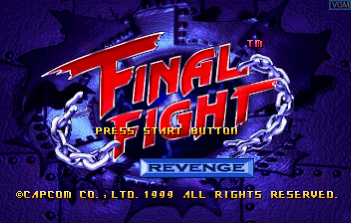 Title screen of the game Final Fight Revenge on Sega Saturn