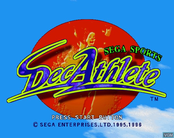 Title screen of the game DecAthlete on Sega Saturn