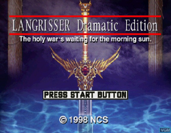 Title screen of the game Langrisser - Dramatic Edition on Sega Saturn