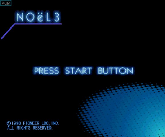 Title screen of the game NOeL 3 - Mission on the Line on Sega Saturn