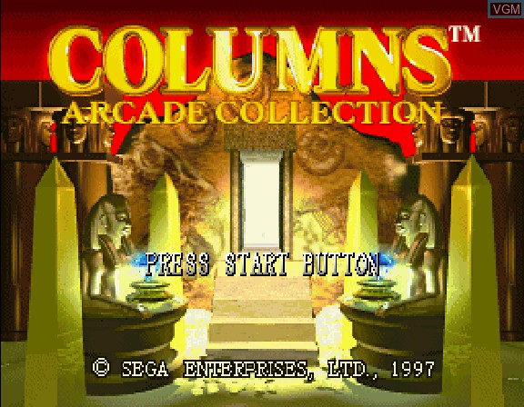 Title screen of the game Sega Ages - Columns Arcade Collection on Sega Saturn