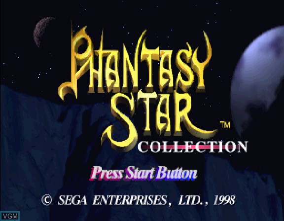 Title screen of the game Sega Ages - Phantasy Star Collection on Sega Saturn