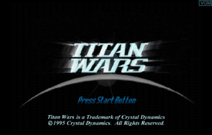 Title screen of the game Titan Wars on Sega Saturn