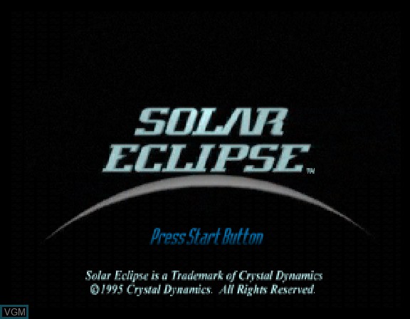 Title screen of the game Solar Eclipse on Sega Saturn