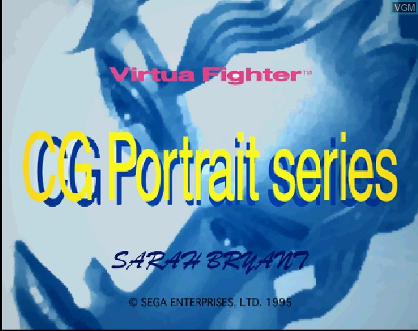 Title screen of the game Virtua Fighter CG Portrait Series Vol.1 - Sarah Bryant on Sega Saturn