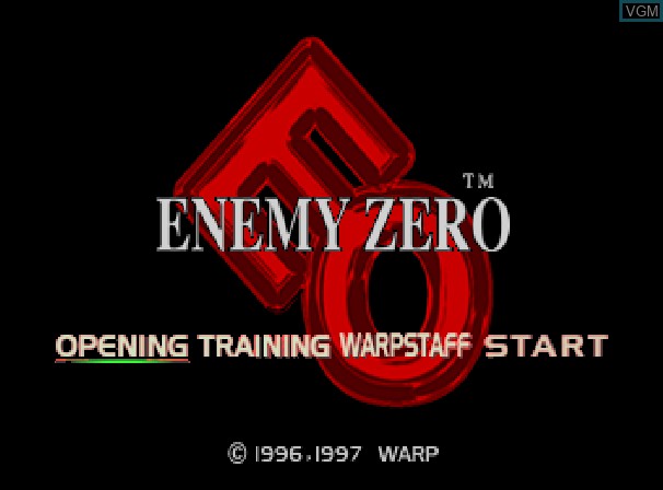 Title screen of the game Enemy Zero on Sega Saturn