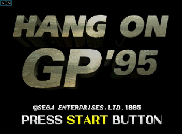 Title screen of the game Hang On GP '95 on Sega Saturn