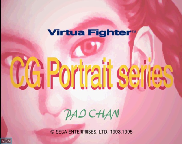 Title screen of the game Virtua Fighter CG Portrait Series Vol.4 - Pai Chan on Sega Saturn