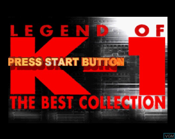 Title screen of the game Legend of K-1 - The Best Collection on Sega Saturn