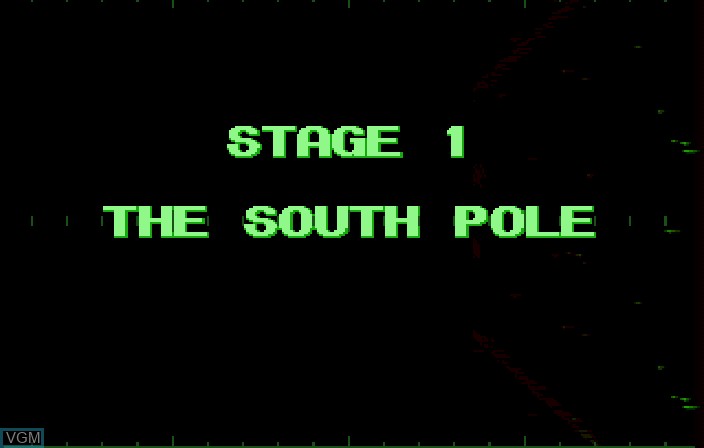 Menu screen of the game In the Hunt on Sega Saturn