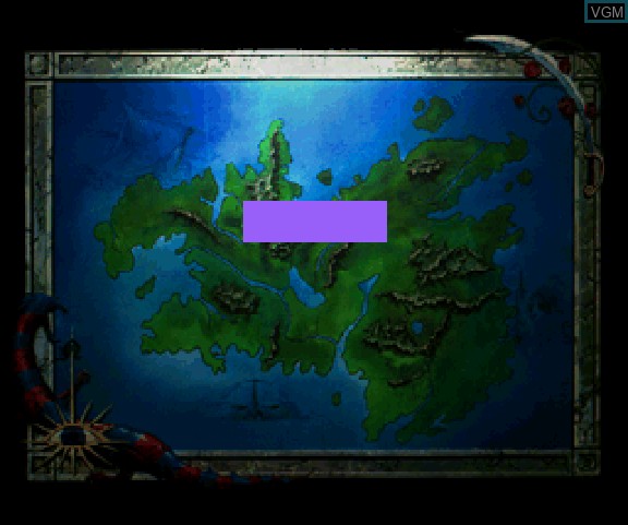 Menu screen of the game Farland Story - Habou no Mai on Sega Saturn