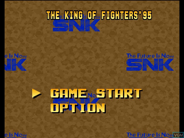 Menu screen of the game King of Fighters '95, The on Sega Saturn