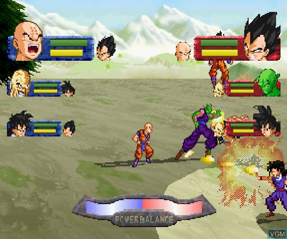 In-game screen of the game Dragon Ball Z - Idainaru Dragon Ball Densetsu on Sega Saturn