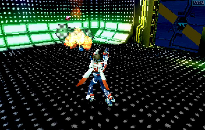 In-game screen of the game Burning Rangers on Sega Saturn