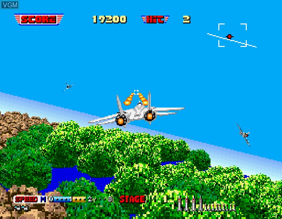 In-game screen of the game Sega Ages - After Burner II on Sega Saturn