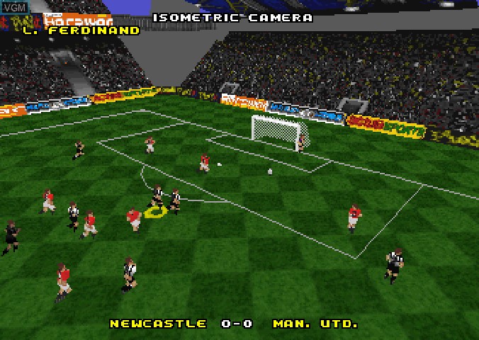 In-game screen of the game Actua Soccer - Club Edition on Sega Saturn