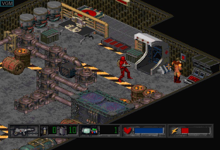 In-game screen of the game Crusader - No Remorse on Sega Saturn