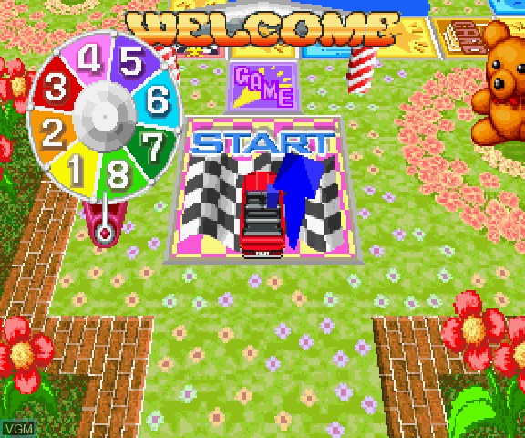 In-game screen of the game DX Jinsei Game II on Sega Saturn