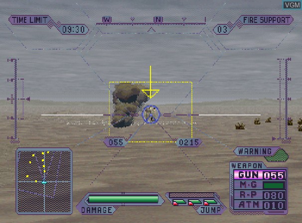 In-game screen of the game GunGriffon II on Sega Saturn