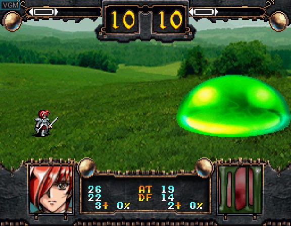 In-game screen of the game Langrisser V - The End of Legend on Sega Saturn