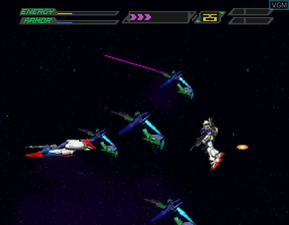 In-game screen of the game Kidou Senshi Z Gundam - Zenpen Zeta no Kodou on Sega Saturn
