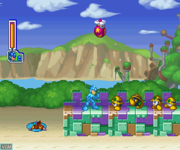 In-game screen of the game Mega Man 8 on Sega Saturn