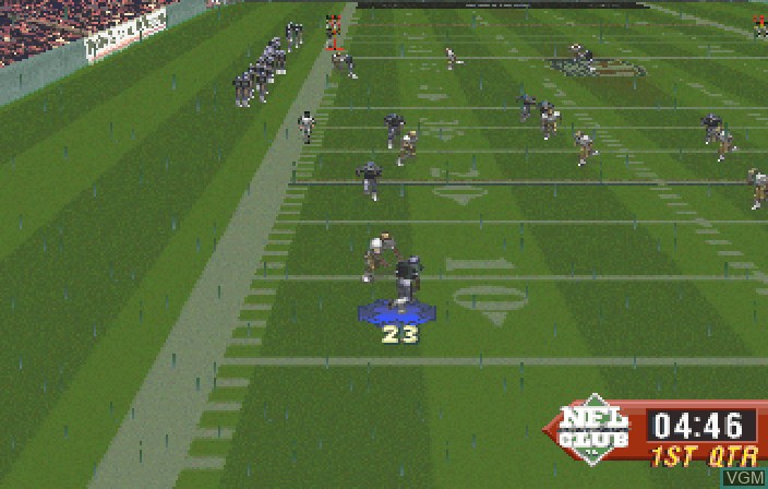 In-game screen of the game NFL Quarterback Club 96 on Sega Saturn
