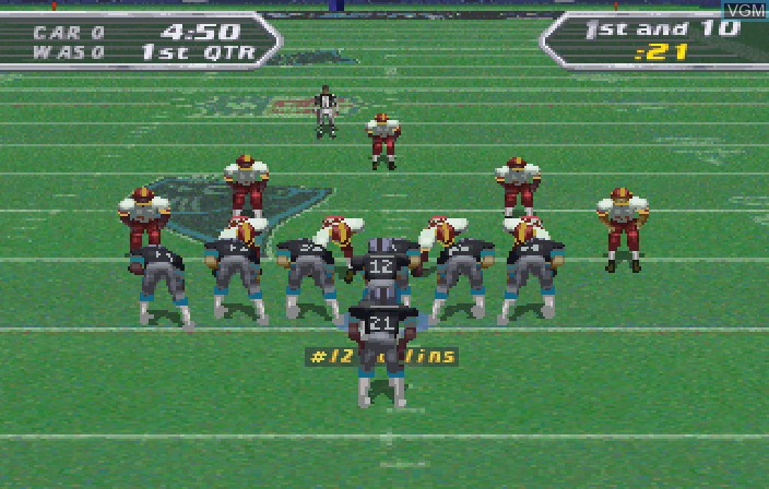 In-game screen of the game NFL Quarterback Club 97 on Sega Saturn