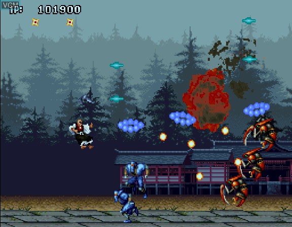 In-game screen of the game Sengoku Blade on Sega Saturn