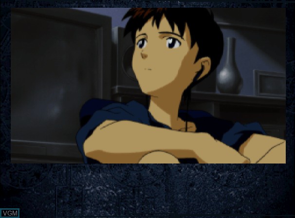 In-game screen of the game Shinseiki Evangelion - Koutetsu no Girlfriend on Sega Saturn