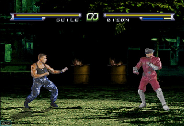 In-game screen of the game Street Fighter - The Movie on Sega Saturn