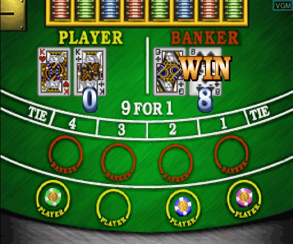 In-game screen of the game Super Casino Special on Sega Saturn