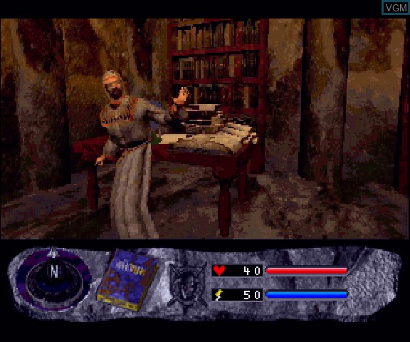 In-game screen of the game Wizardry Nemesis on Sega Saturn