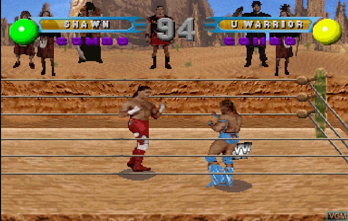 In-game screen of the game WWF In Your House on Sega Saturn