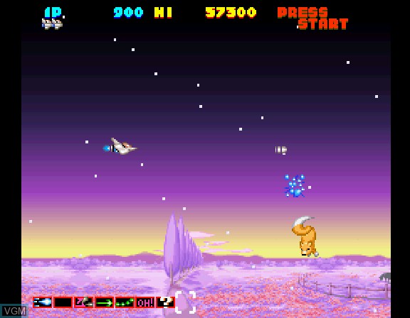 In-game screen of the game Sexy Parodius on Sega Saturn