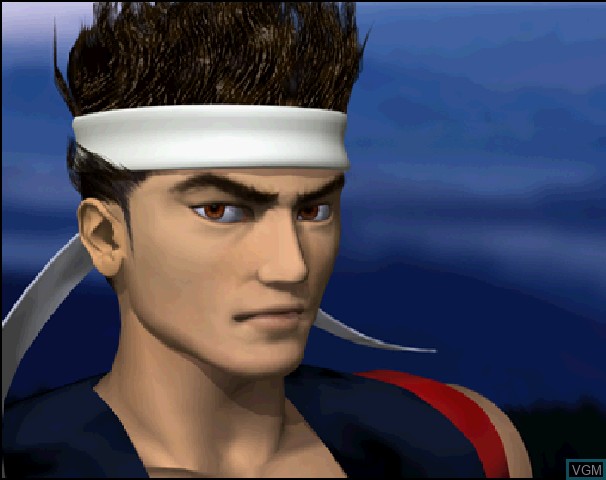 In-game screen of the game Virtua Fighter CG Portrait Series Vol.3 - Akira Yuki on Sega Saturn